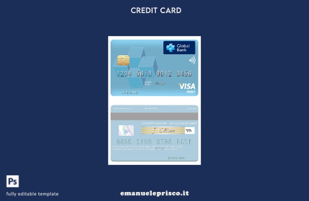 modello di carta di debito visto Liberia Global Bank Liberia in stile verificato